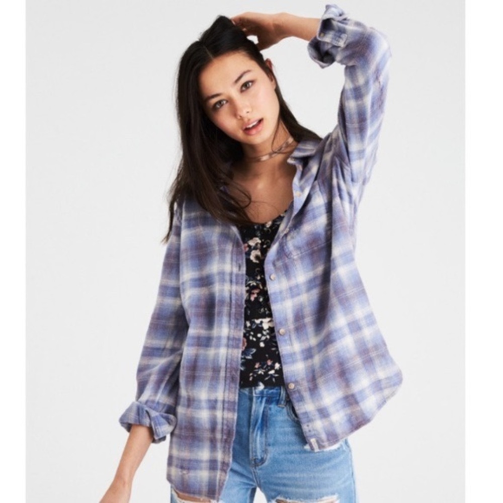 American eagle oversized flannel shirt